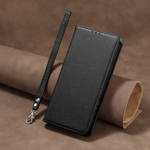 适用苹果15荔枝纹保护套iphone17翻盖手机壳14皮革掀折叠13插卡12ProMax爱马仕橙色16e黑8Plus绿粉肤Air case