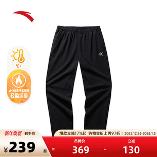 直筒裤 篮球针织运动裤 子152441319N 男秋冬季 安踏KT加绒运动长裤