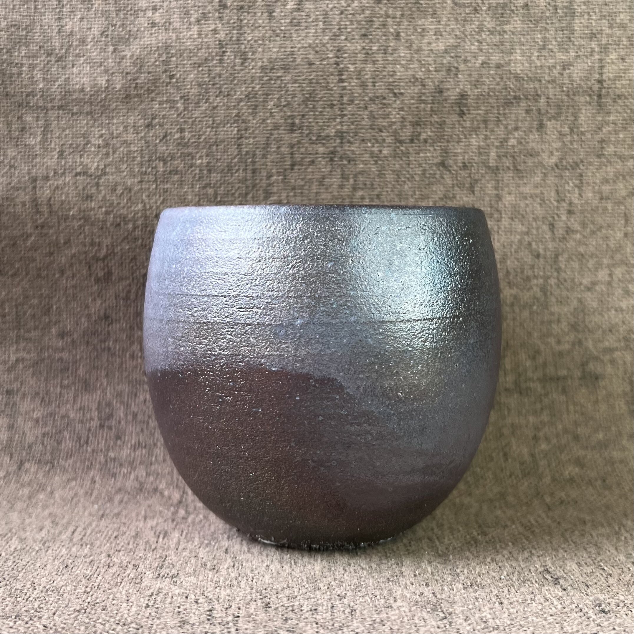 柴烧纯手工铁胎蓝金泥紫彩中式复古客厅陶瓷茶具龙蛋茶杯182ml