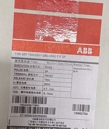 ABB-T4N空气开关250A  全新原装库存  议价
