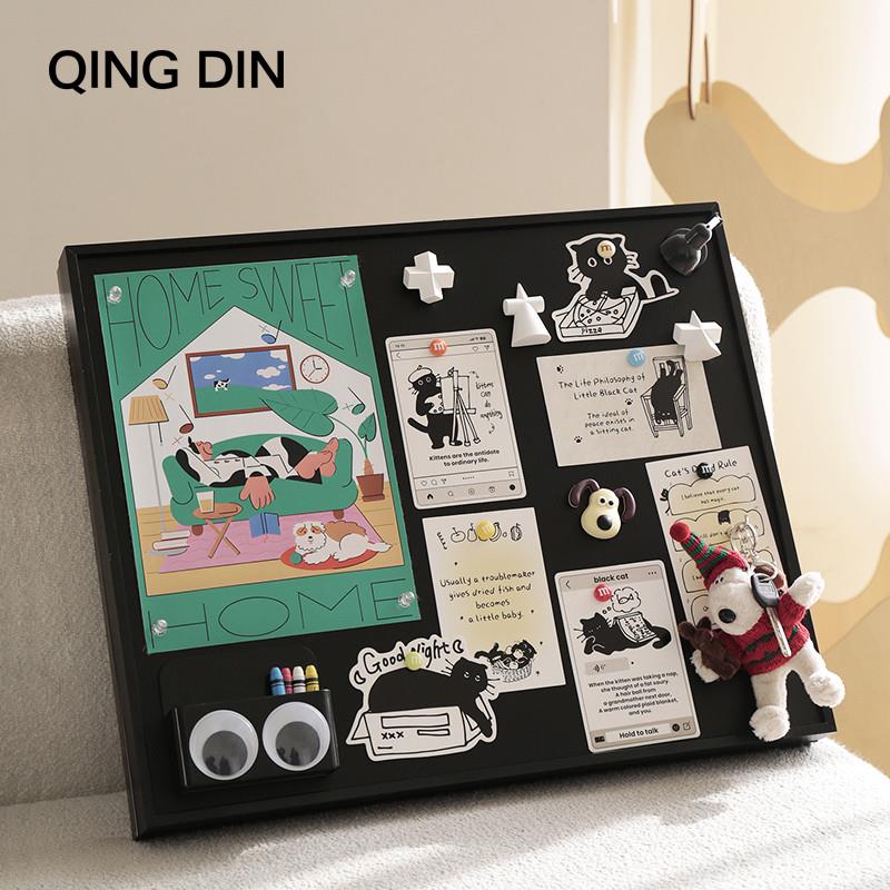 QINGDIN电表箱装饰画竖版新款免打孔磁吸黑板配电箱遮挡现代简约