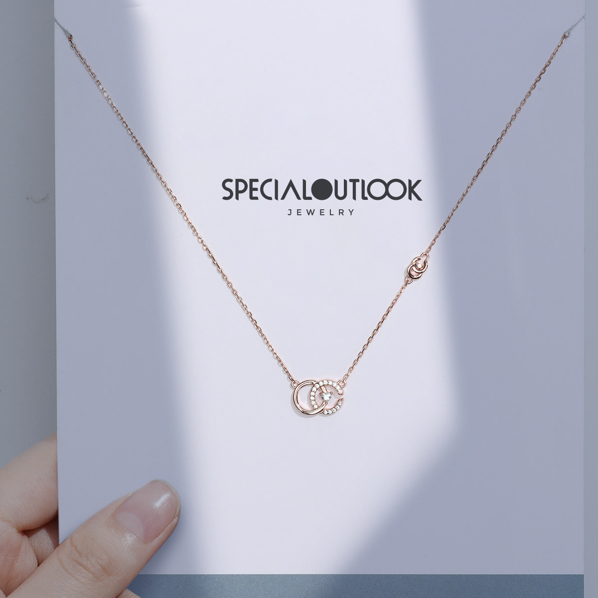 镶施华世洛奇锆999纯银项链女夏轻奢小众2021年新款锁骨链设计感