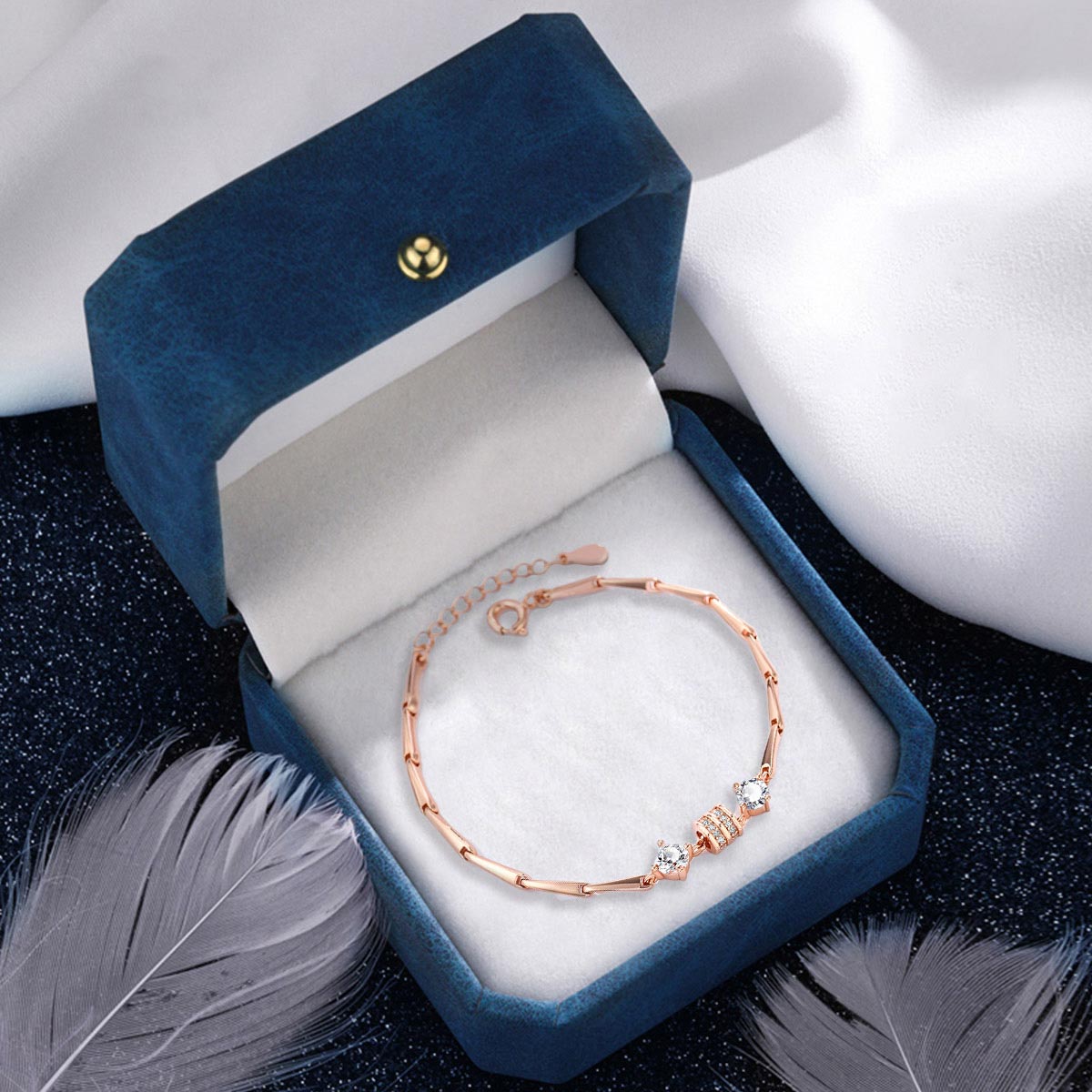 情人节礼物送女友小蛮腰自律手链女纯银999手镯女轻奢ins小众设计