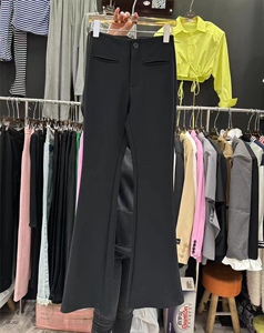 微喇裤高腰显瘦休闲裤女设计感小众韩版2024春季垂感拖地喇叭长裤