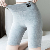 胖mm五分不卷边打底防走光女夏季 二合一大码 内裤 莫代尔高腰安全裤
