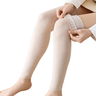 直筒九分护膝袜夏薄款保暖老寒腿防下滑加长棉过膝空调房护腿袜套