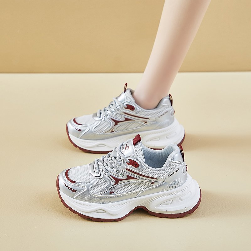 老爹鞋女小个子增高厚底新款百搭跑步运动鞋时尚显脚小休闲松糕鞋
