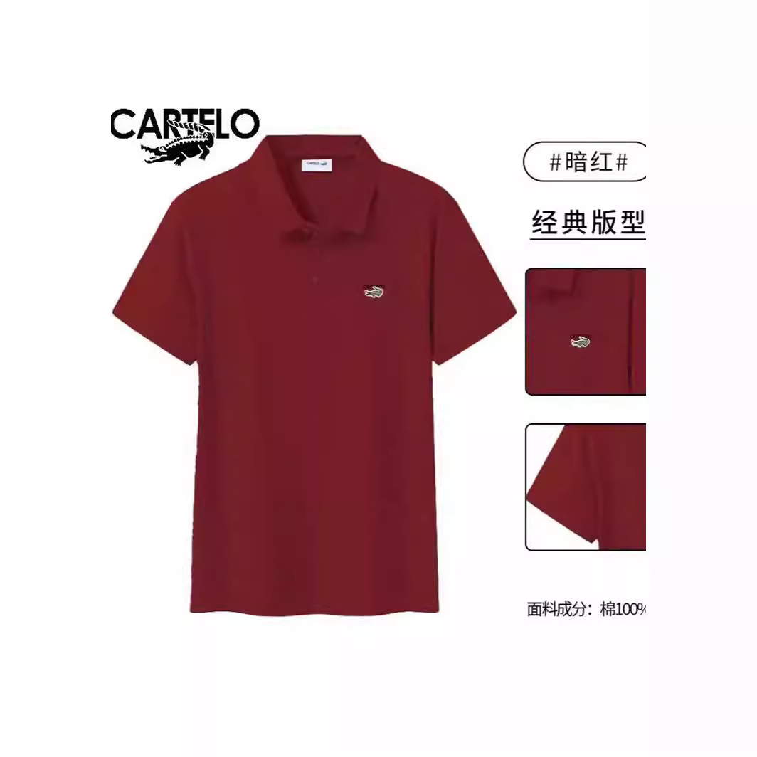 2024新款男士鳄鱼士短袖T恤 翻领夏季棉 中老年商务男士Polo衫