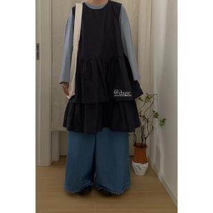 DAGE家秋冬款 寬松百搭顯瘦款 背心連衣裙女胖mm大碼 韓版