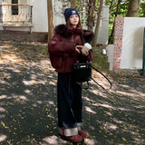 现货90白鸭绒24冬保暖带真狐狸毛设计羽绒服ZB237-6689-p400-k589，女装羽绒服，浙宝237