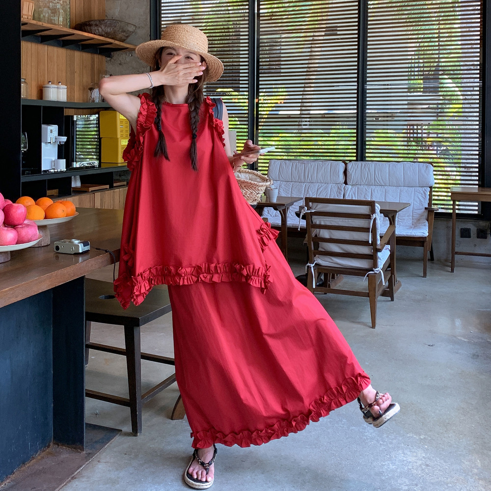 现货已出2026韩系宽松两件套裙ZB237-6859-p150-k228，女装套装/套裙，浙宝237