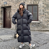 大货已出2025冬学院黑色暖鹅绒带帽长款羽绒ZB237-8863-P410-K618，女装羽绒服，浙宝237