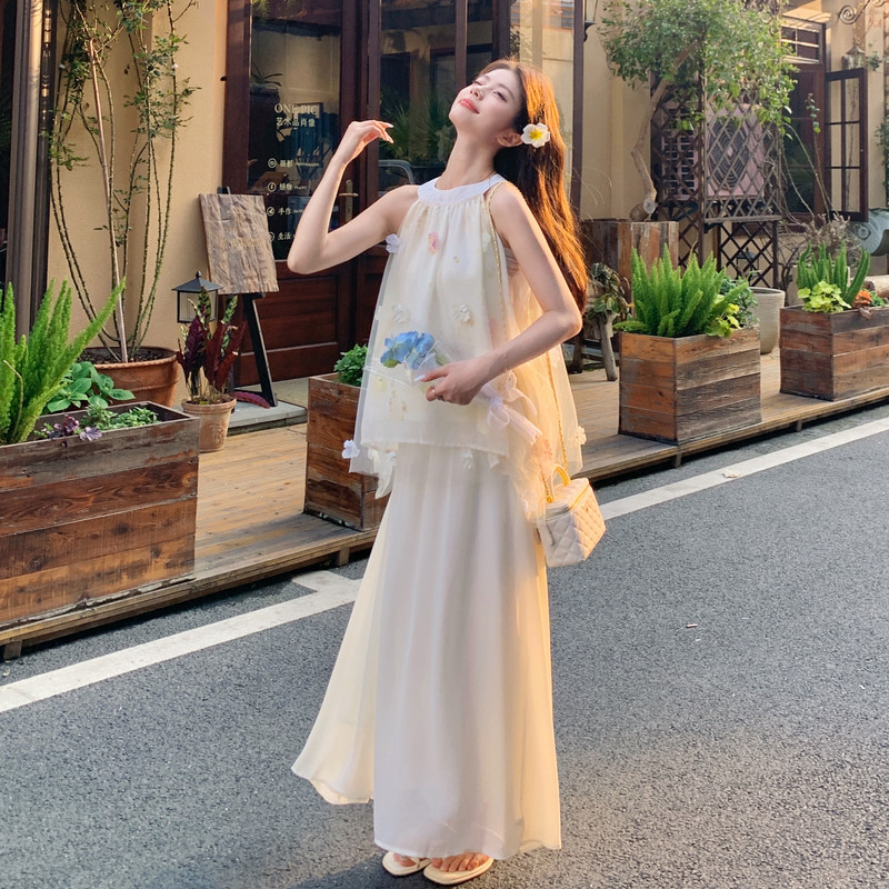 现货已出26韩系仙气儿立体花朵两件套裙RF2C518-2666-P175-K288,女装套装/套裙,浙宝237