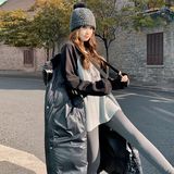 大货已出2025冬学院黑色暖鹅绒带帽长款羽绒ZB237-8863-P410-K618，女装羽绒服，浙宝237