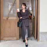 已出2026气质轻熟搭配飘带西服背心四件套RF2C518-2609-P255-K408，女装套装/套裙，浙宝237