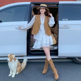 现货已出26气质轻熟搭配马夹防晒三件套裙B237-2618-P220-K358，女装套装/套裙，浙宝237