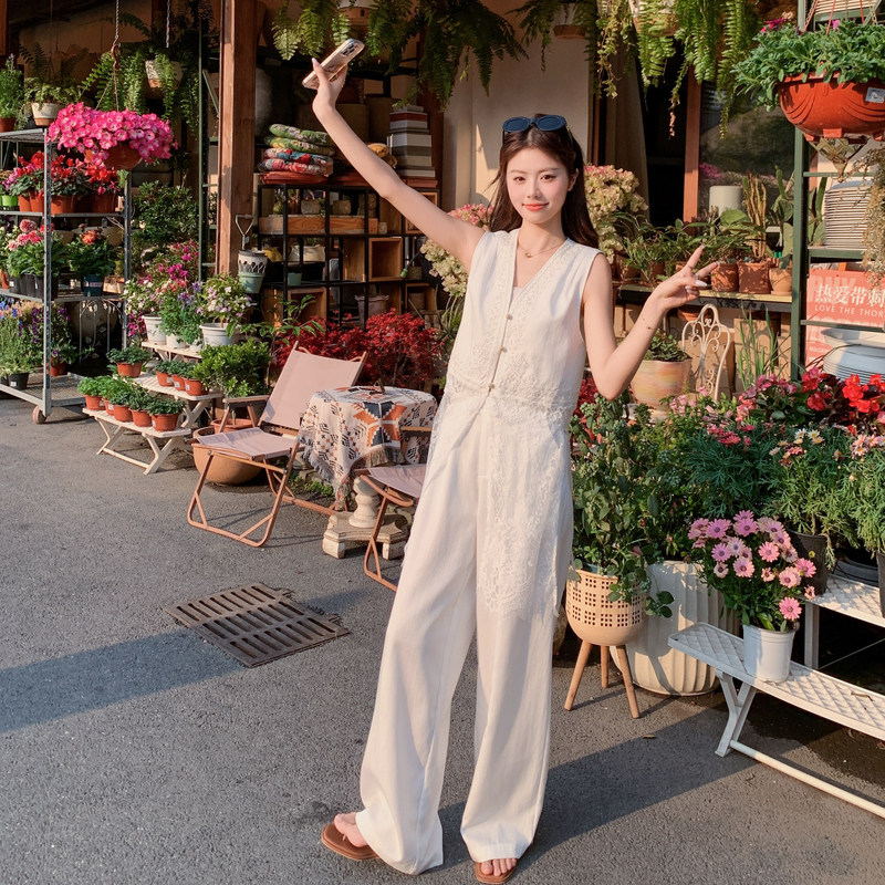 夏现货已出26气质轻熟搭重工蕾丝两件套RF2C518-2628-P225-K368，女装套装/套裙，浙宝237