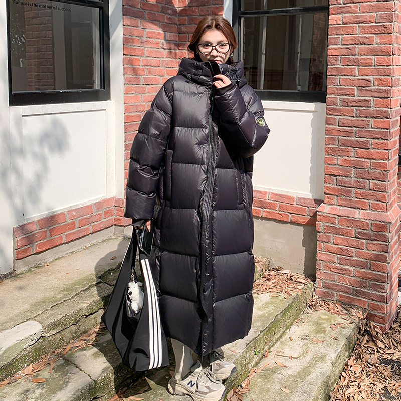 大货已出2024冬季学院黑暖鹅绒带帽长款羽绒ZB237-6682-P485-K729,女装羽绒服,浙宝237