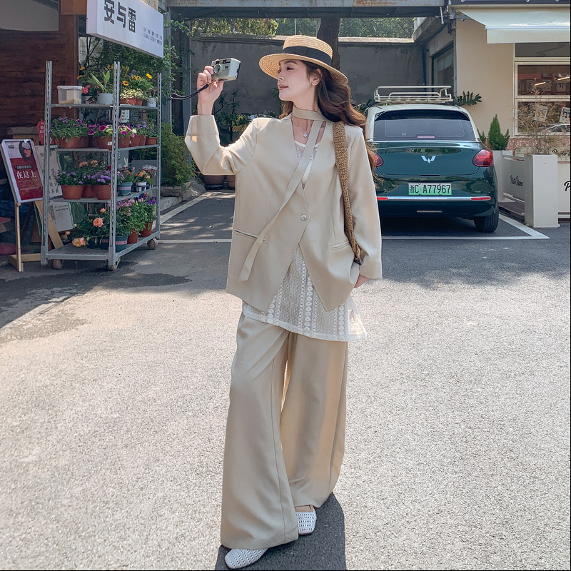 现货已出26气质轻熟搭配蕾丝飘带西服四件套ZB237-2617-P235-K378，女装套装/套裙，浙宝237