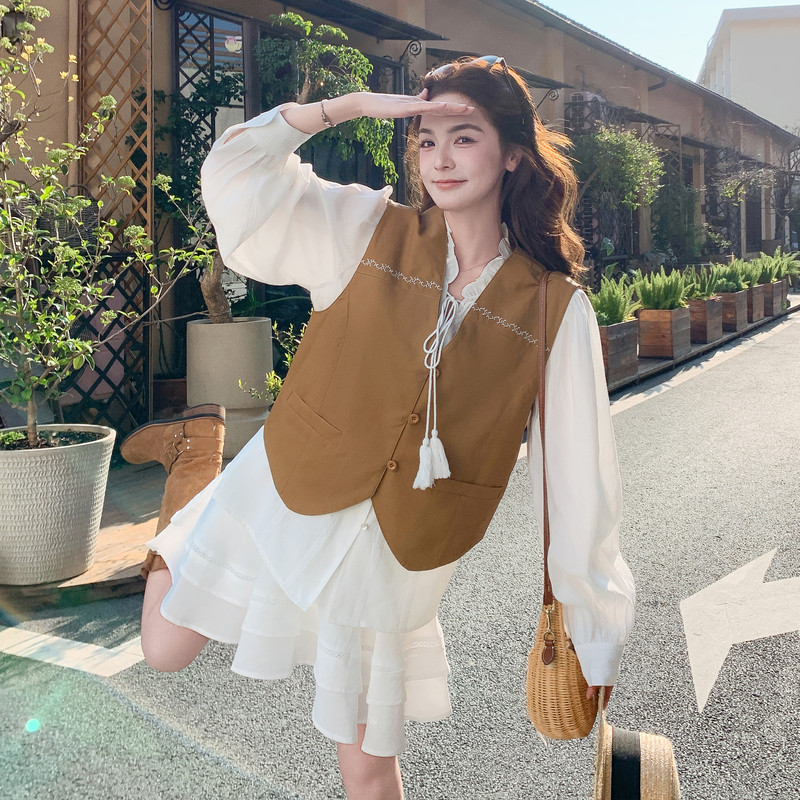 现货已出26气质轻熟搭配马夹防晒三件套裙B237-2618-P220-K358，女装套装/套裙，浙宝237