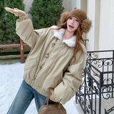 爆皮羽绒牛角扣大翻领现货25冬95鸭绒ZB237-2591-p395-k599，女装羽绒服，浙宝237