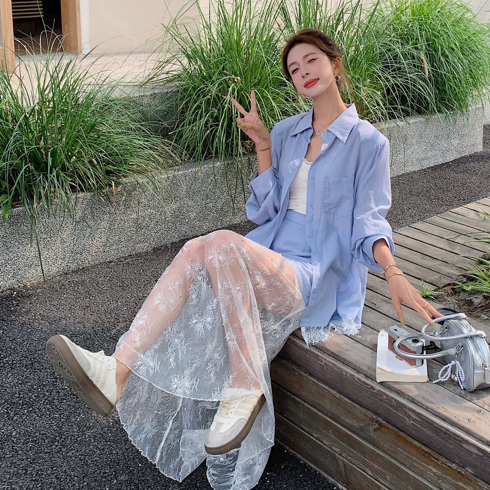现在2029韩系宽松防晒拼接气质套装RF2C518-6869-p185-k258,女装套装/套裙,浙宝237
