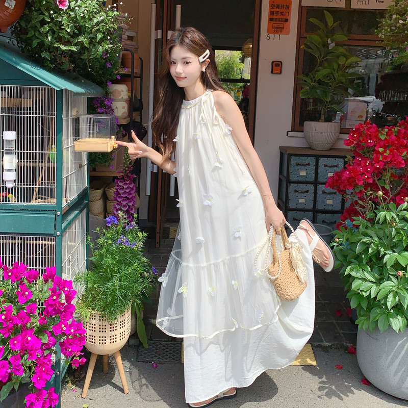 现货已出紫色26韩系仙气儿立体花朵连衣裙RF2C518-2665-P155-K248，女装套装/套裙，浙宝237