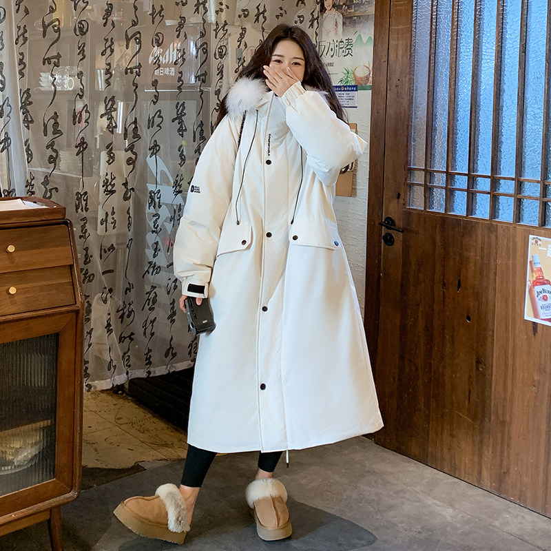 现真毛加长款女风衣长户外时尚保暖白鸭绒zb237-6621-P445-K669,女装羽绒服,浙宝237
