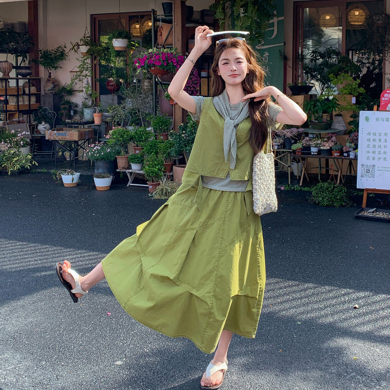 夏现货26气质轻熟马甲裙子T四件套RF2C518-2670-P260-K398,女装套装/套裙,浙宝237