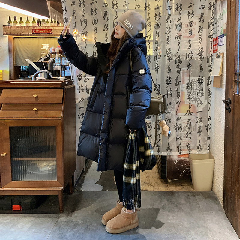 银标六格25冬学院白黑TIEBI暖鹅绒带帽羽绒ZB237-6619-p400-k599,女装羽绒服,浙宝237