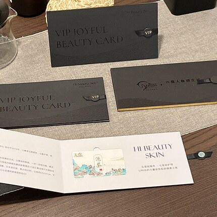 会员卡定制高端浮雕贵宾卡套包装盒三折页订制vip卡制作PVC卡片设计储值购物卡礼品卡提货卡现货中秋蟹卡高档
