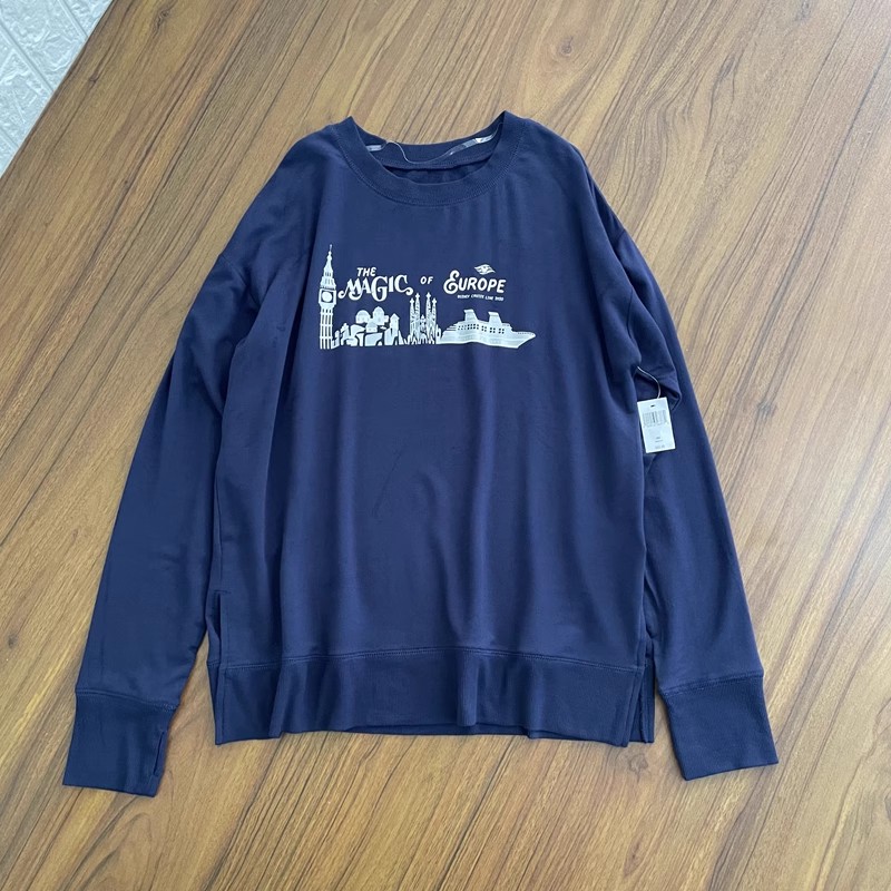 成人男女情侣卫衣圆领印花刺城堡莫代尔卫衣春秋款2XL-3XL包邮