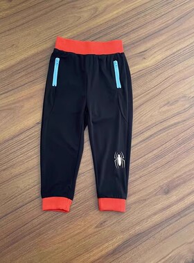 男童薄款速干长裤小中童弹力蜘蛛XIA漫威束脚防蚊裤夏90-140cm