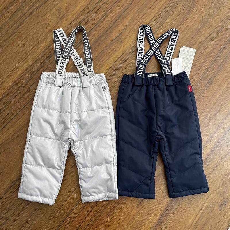 儿童加绒加厚背带裤小童男女童松紧腰保暖裤子长裤秋冬款包邮