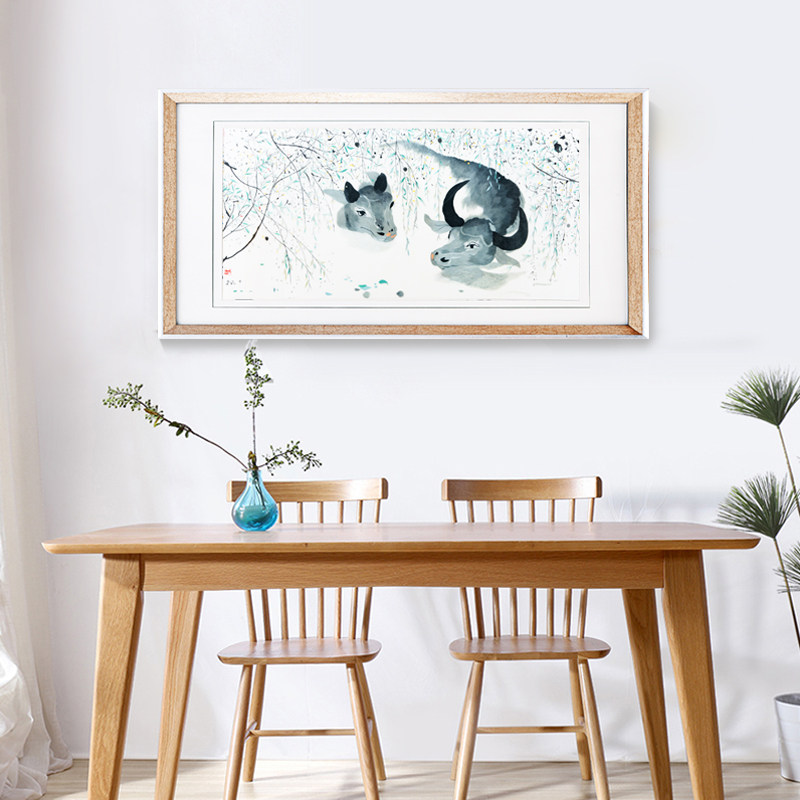 餐厅挂画现代简约壁画卧室动物装饰画沙发墙画苏州刺绣苏绣成品