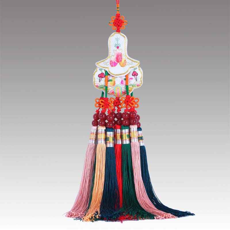 车挂件饰品个性创意车内潮流保平安汽车吊坠挂饰苏州刺绣工艺品