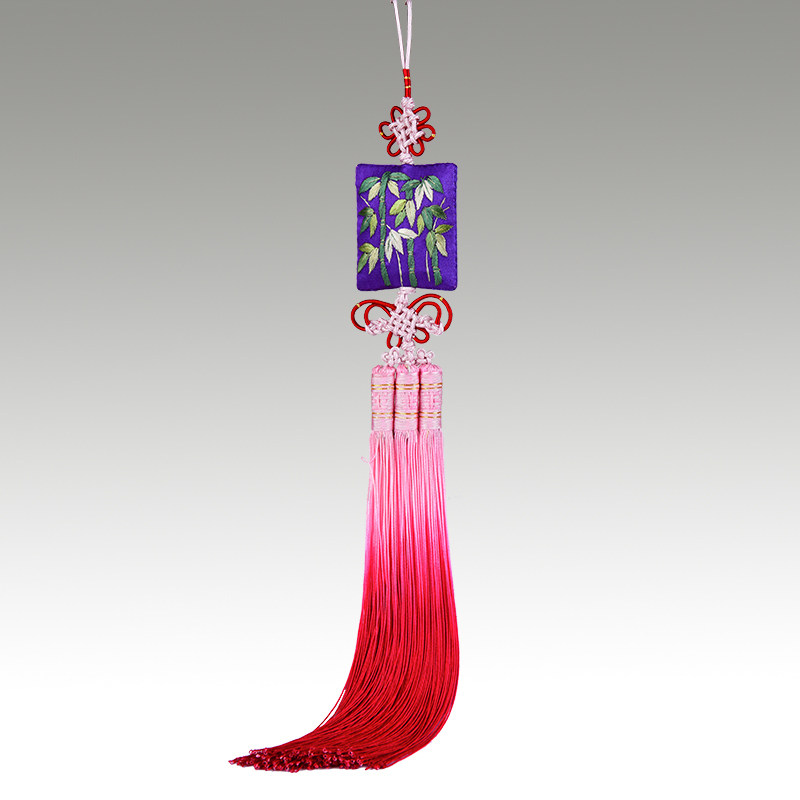 车载挂件创意男士女士平安挂饰苏绣挂件刺绣手工中国结特色手工艺