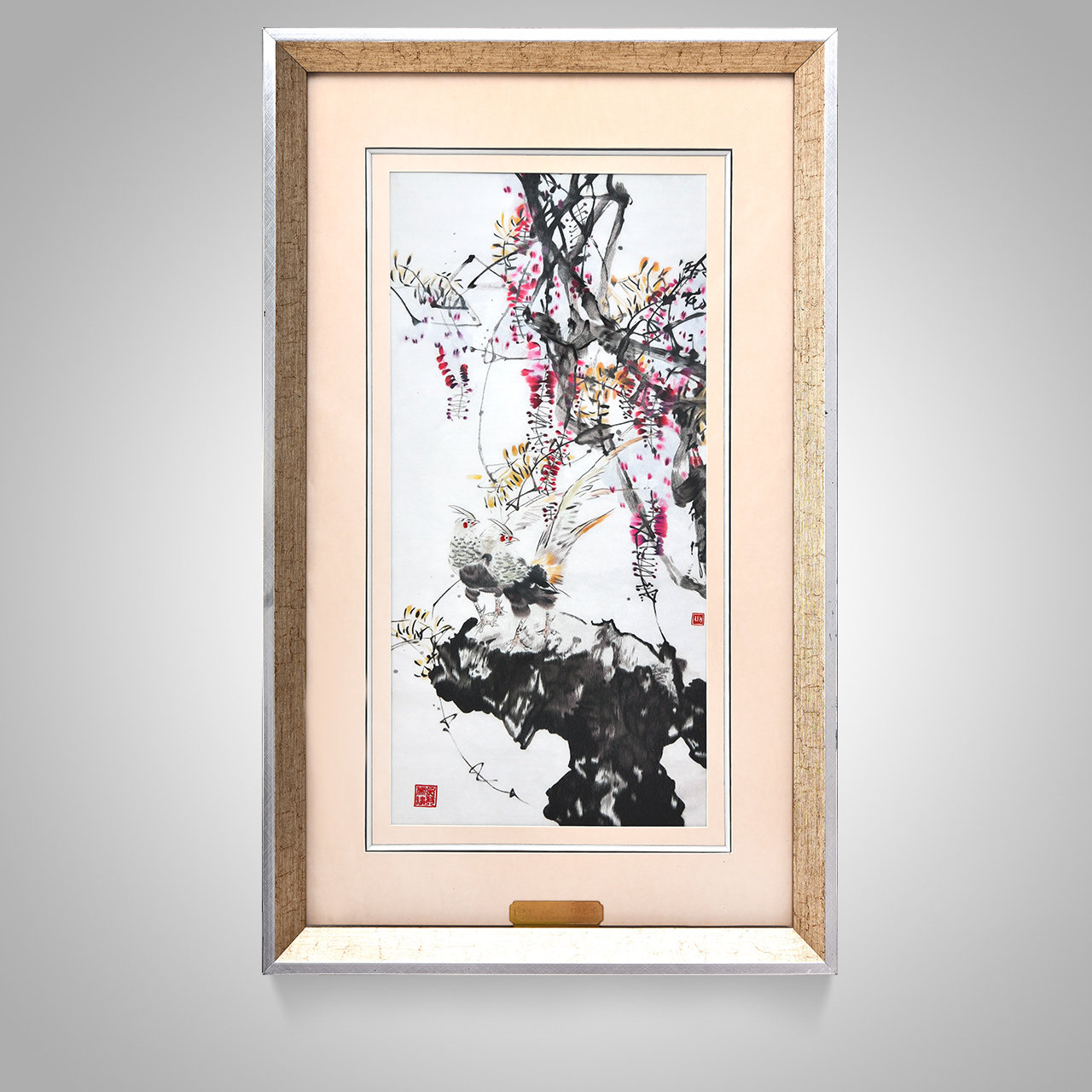 苏绣刺绣手工玄关装饰画竖版走廊书房挂画餐厅壁画饭厅单幅墙画