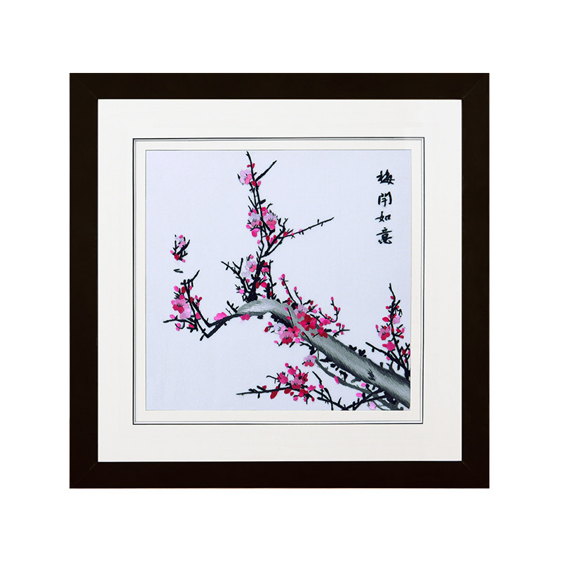 江南绣庄儿童房小装饰画挂画三联清新简约卧室书房现代小壁画苏绣