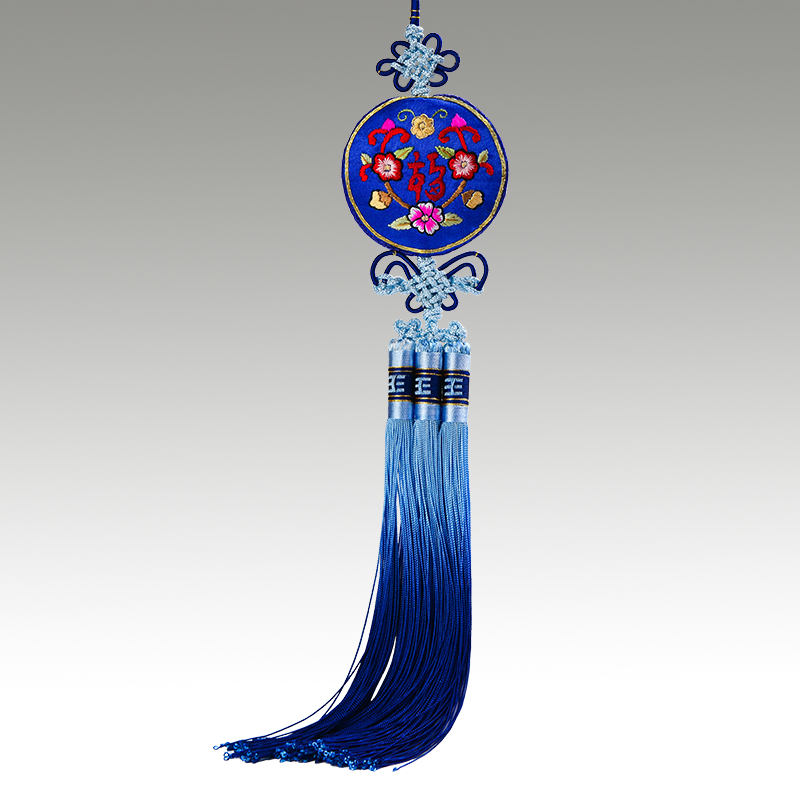 汽车挂件平安符出入平安纯手工车内挂饰创意手工刺绣苏绣工艺品