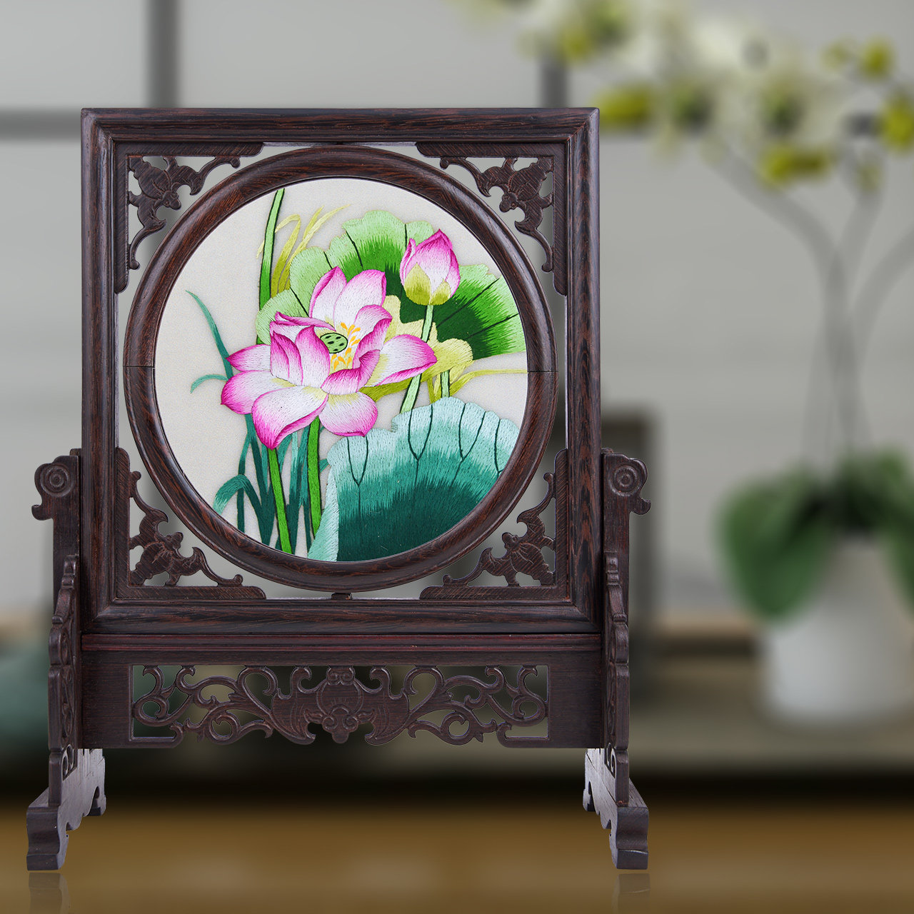 苏州刺绣双面绣装饰房间的小饰品摆件工艺品中国特色礼品送老外