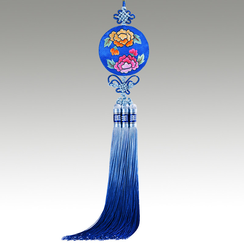 江南绣庄苏绣成品苏州特色刺绣汽车挂件手工工艺礼品国色天香