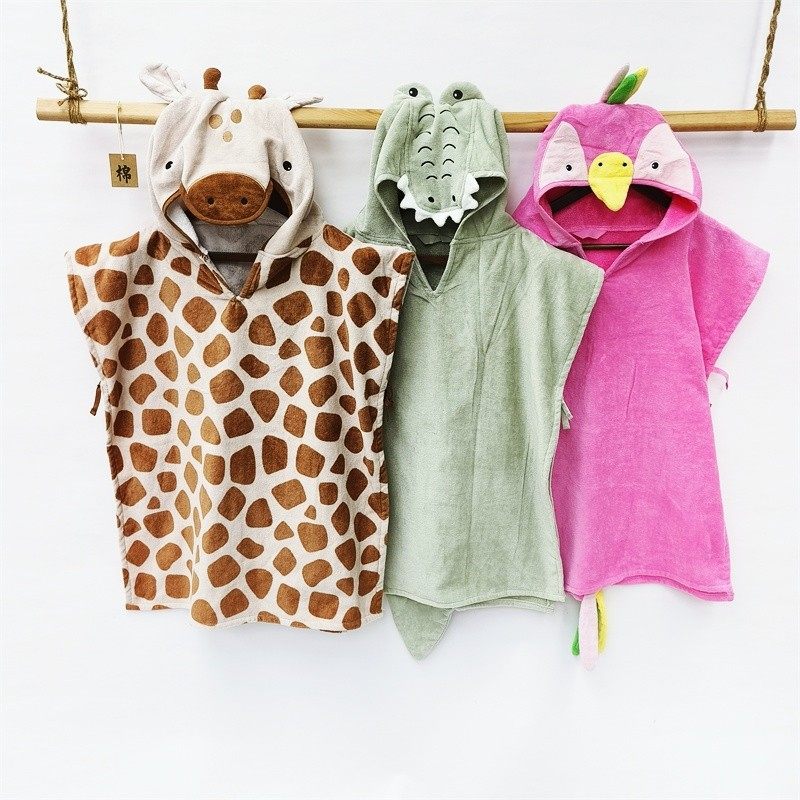 【夏季新款】2025可爱儿童可穿带帽浴巾吸水家用洗澡披风斗篷浴袍,居家布艺,浴裙/浴袍/浴衣,淘宝优惠券,粉丝福利购,淘宝优惠卷