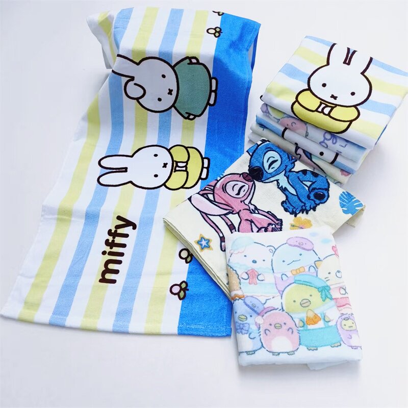 可爱卡通纯棉毛巾吸水速干儿童洗脸面巾全棉印花成人家用洗脸巾