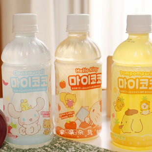 3瓶包邮 韩国SANRIO三丽鸥联名椰果饮料葡萄苹果味库洛米玉桂狗