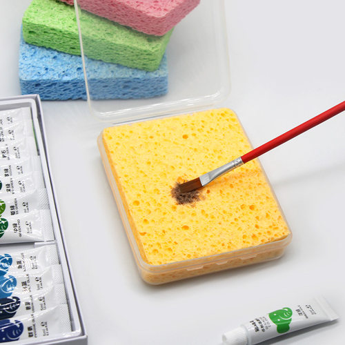 美术吸水绵洗笔水彩颜料用