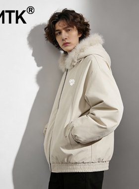 GMTK 棉袄派克服美式复古毛领棉服男女冬季加厚保暖棉衣外套潮