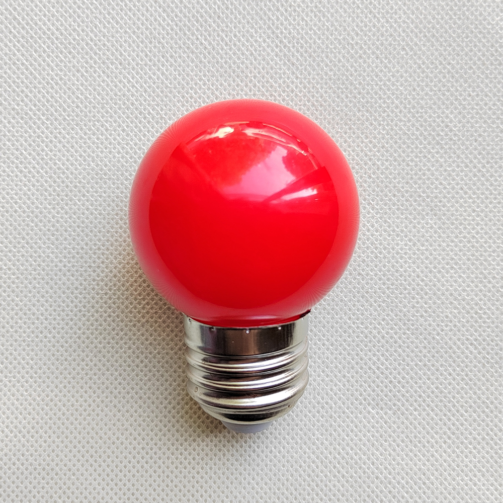 2W红光球泡黄绿蓝紫白彩色展览用