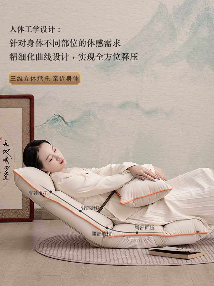 懒人日记折叠小沙发单人榻榻米座椅卧室阳台舒适躺椅飘窗靠背坐垫_虎窝淘