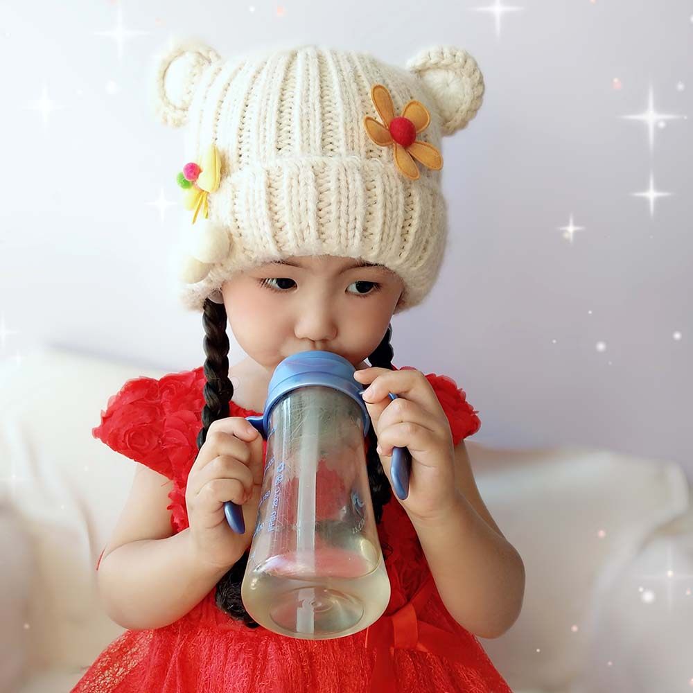 1新款宝宝春秋季假发帽子婴幼儿童公主小女孩冬天护耳保暖小辫子2